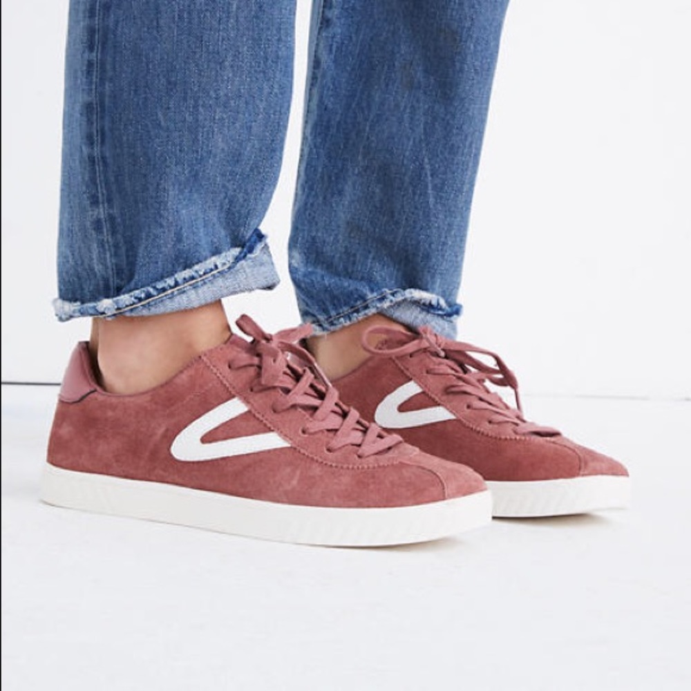 Tretorn Camden rose suede madewell 9 dusty pink